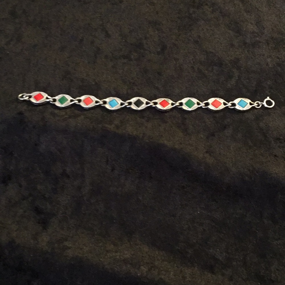 Vintage silver reversible bracelet